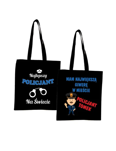 Eko Torba z Nadrukiem Prezent dla Policjanta Personalizowany