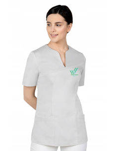 Bluza damska medyczna kosmetyczna SPA z HAFTEM TWOIM LOGO NAPISEM 5 sztuk