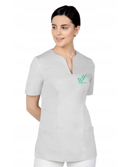 Bluza damska medyczna kosmetyczna SPA z HAFTEM TWOIM LOGO NAPISEM 10 sztuk
