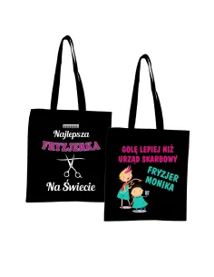 Eko Torba z Nadrukiem Prezent dla Fryzjerki Personalizowany
