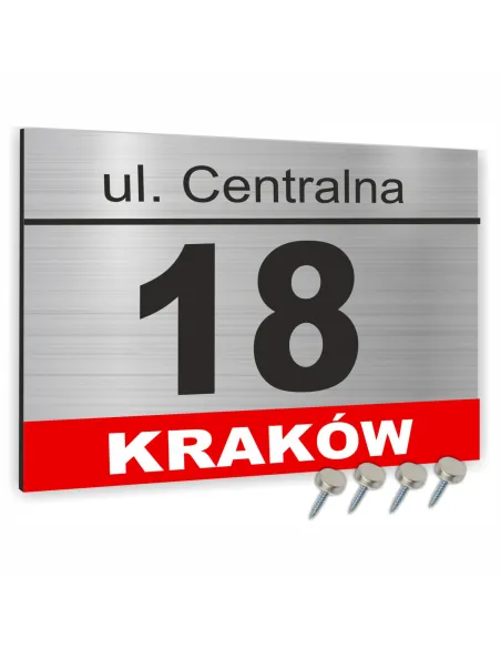 Tabliczka Adresowa Aluminiowa Tablica Numer Domu 20x15