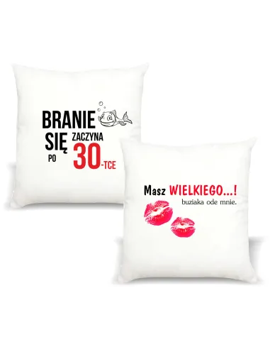 Foto Poduszka Prezent na Urodziny 20 30 40 50 60 z Nadrukiem