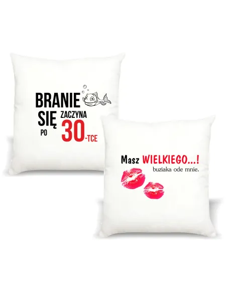 Foto Poduszka Prezent na Urodziny 20 30 40 50 60 z Nadrukiem