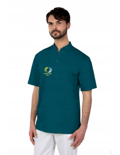 Bluza medyczna męska krótki rękaw z HAFTEM z TWOIM LOGO NAPISEM