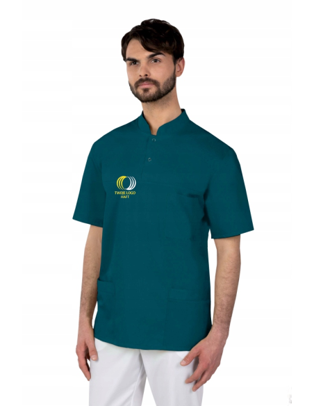 Bluza medyczna męska krótki rękaw z HAFTEM z TWOIM LOGO NAPISEM 10 sztuk