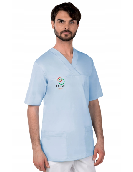 Bluza medyczna męska chirurgiczna z HAFTEM z TWOIM LOGO NAPISEM 10 sztuk