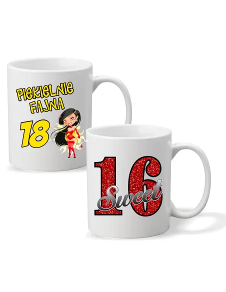 Foto Kubek Prezent Urodziny Piekielnie Fajna 18 z Nadrukiem