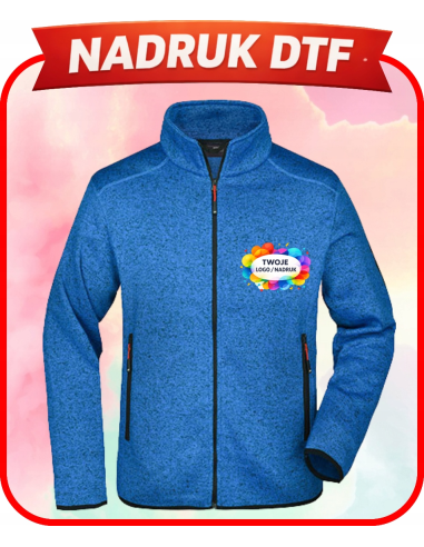 Kurtka Dzianinowa polarowa firmowa PERSONALIZACJA NADRUK DTF logo 10 SZT