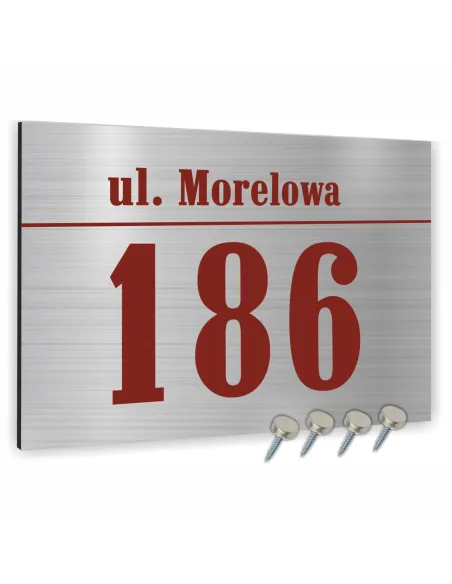 Numer na Budynek Dom Tabliczka Inox Aluminium Kolorowy