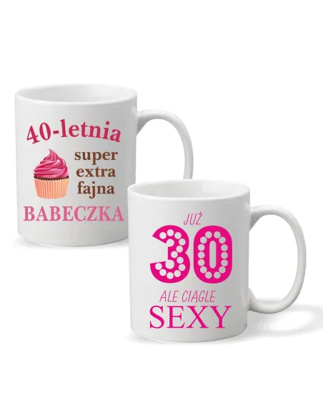 Foto Kubek Prezent na Urodziny Sexy 30 Babeczka z Nadrukiem