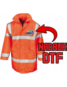 ODBLASKOWA Kurtka ochronna ODZIEŻ REKLAMOWA NADRUK DTF Logo grafika 20sztuk