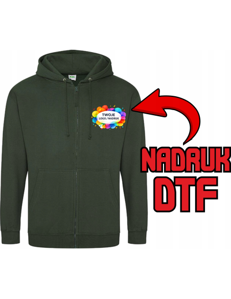 Bluza zapinana ODZIEŻ REKLAMOWA NADRUK DTF Logo grafika 20sztuk
