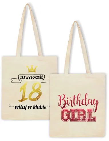 Eko Torba Prezent Jej Wysokość 18 Witaj Klubie z Nadrukiem