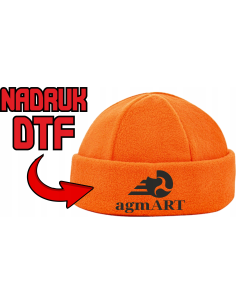 Czapka zimowa polarowa ODZIEŻ REKLAMOWA NADRUK DTF Logo grafika 20sztuk