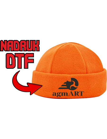 Czapka zimowa polarowa ODZIEŻ REKLAMOWA NADRUK DTF Logo grafika 20sztuk