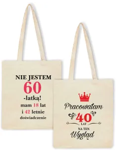 Eko Torba Personalizowany z Nadrukiem na Prezent 40 Lat