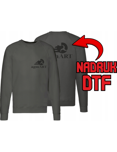 Lekki sweter męski ODZIEŻ REKLAMOWA NADRUK DTF Logo grafika 20sztuk