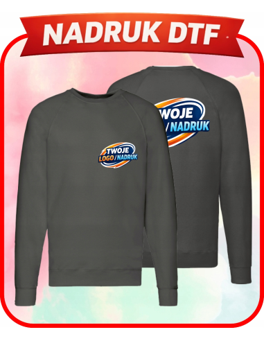 Lekki sweter męski firmowa PERSONALIZACJA NADRUK DTF Twoja grafika 10 SZT