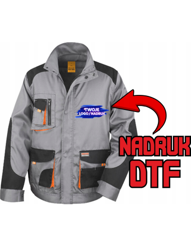 Lekka kurtka robocza ODZIEŻ REKLAMOWA NADRUK DTF Logo grafika 20sztuk