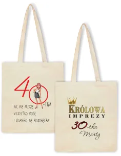Eko Torba Prezent Królowa Imprezy 30 40 Personalizowany