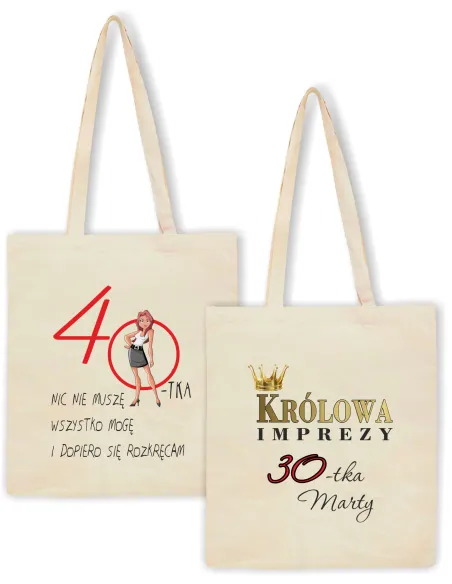 Eko Torba Prezent Królowa Imprezy 30 40 Personalizowany