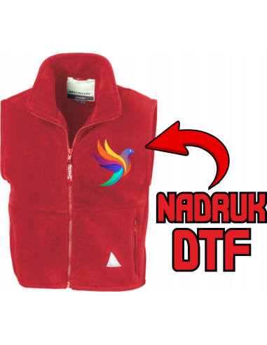 Bezrękawnik ODZIEŻ REKLAMOWA NADRUK DTF Logo grafika 20sztuk