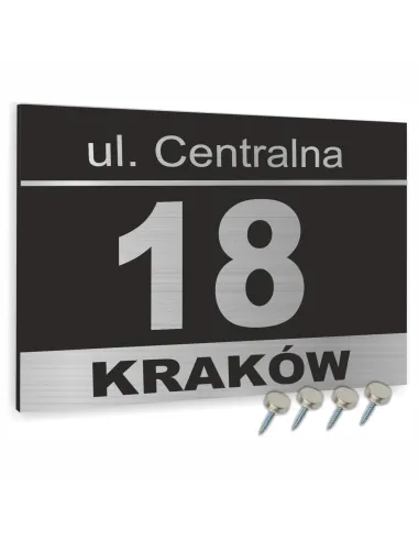 Numer Domu Oznakowanie Domu Tablica Adresowa z Czarnymi