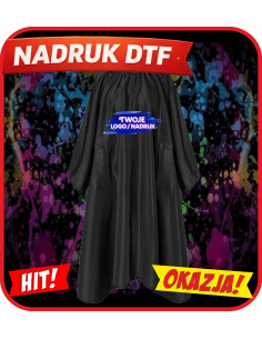 Wodoszczelna peleryna fryzjerska odzież reklamowa DTF logo trwały nadruk