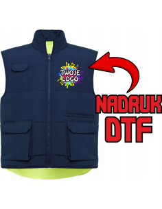 Bezrękawnik kamizelka ODZIEŻ REKLAMOWA NADRUK DTF Logo grafika 20sztuk
