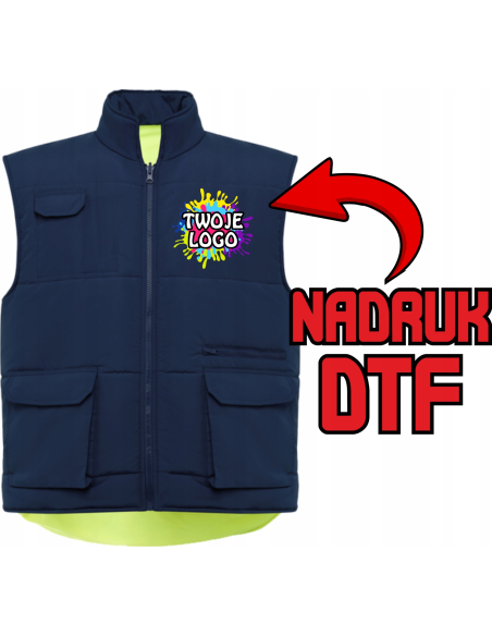 Bezrękawnik kamizelka ODZIEŻ REKLAMOWA NADRUK DTF Logo grafika 20sztuk