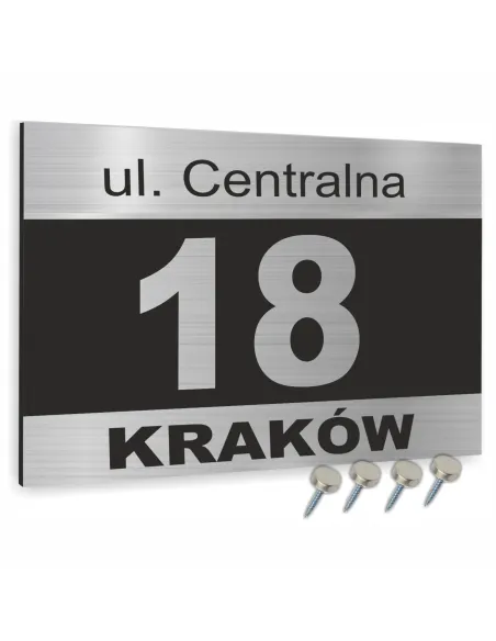 Tabliczka 20x15 cm Tablica Adresowa Aluminiowa Wkrętami