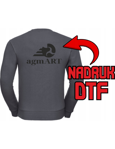 Bluza męska odzież reklamowa DTF logo trwały nadruk pełny kolor