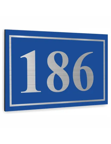 Tabliczka Tablica Adresowa Aluminiowa Niebieskie Elementy