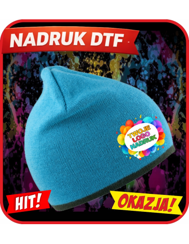 Dwustronna czapka odzież reklamowa DTF logo trwały nadruk pełny kolor