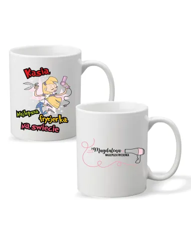 Foto Kubek z Nadrukiem Prezent dla Fryzjerki Personalizowany