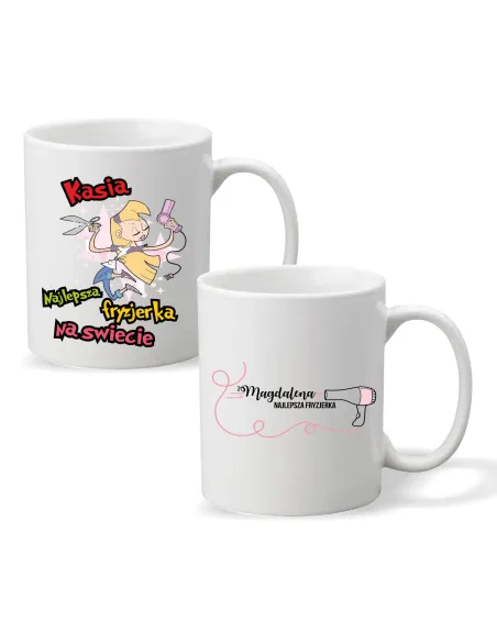 Foto Kubek z Nadrukiem Prezent dla Fryzjerki Personalizowany