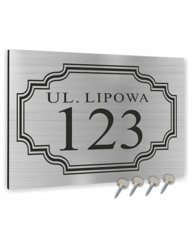 Metalowa Tablica Adresowa Nazwa Ulicy Aluminium Napis