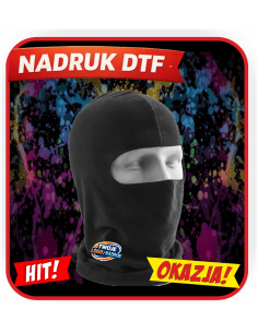 Kominiarka odzież reklamowa DTF logo trwały nadruk pełny kolor