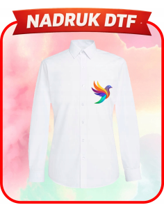 Męska koszula slim fit firmowa PERSONALIZACJA NADRUK DTF LOGO 10 SZT