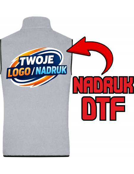 Męska kamizelka polarowa firmowa PERSONALIZACJA NADRUK DTF LOGO 10 SZT