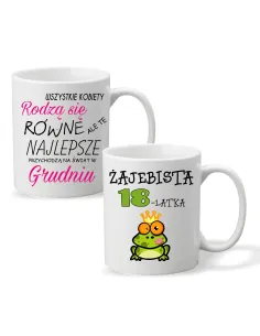 Foto Kubek Prezent na Urodziny Żaajebista 18 Wszystkie