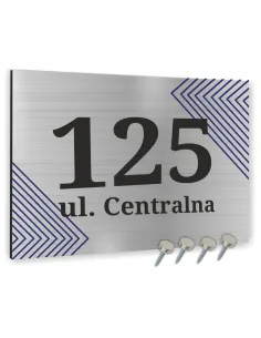 Numer na Budynek Dom Tabliczka Aluminium Delikatny Wzór