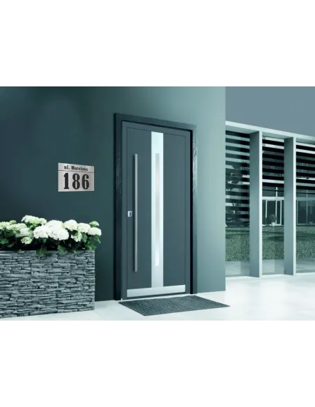 Tabliczka Numer Budynek Dom Aluminium Delikatny Element
