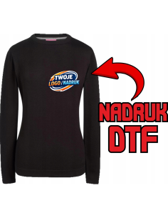 Damski sweter ODZIEŻ REKLAMOWA NADRUK DTF Logo grafika 20sztuk