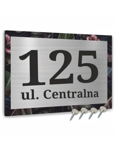Tablica Adresowa 20x15cm Nazwa Ulicy Aluminium Ciemne
