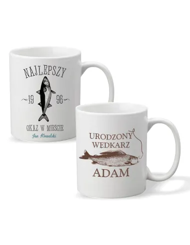 Kubek Prezent dla Wędkarza Urodzony Wędkarz Personalizowany