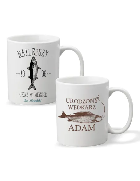 Kubek Prezent dla Wędkarza Urodzony Wędkarz Personalizowany