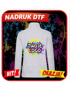 Damska bluza dresowa odzież reklamowa DTF logo trwały nadruk pełny kolor