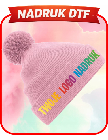 Dziecięca czapka reklamowa PERSONALIZACJA NADRUK DTF Twoja grafika 10 SZT