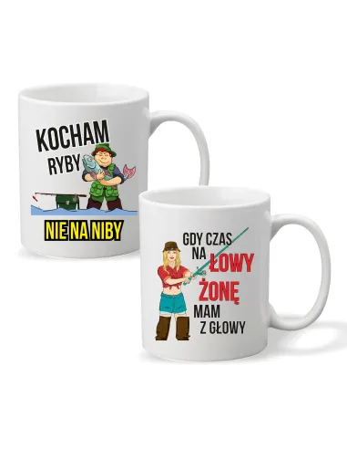 Kubek Prezent dla Wędkarza Kocham Ryby Personalizowany